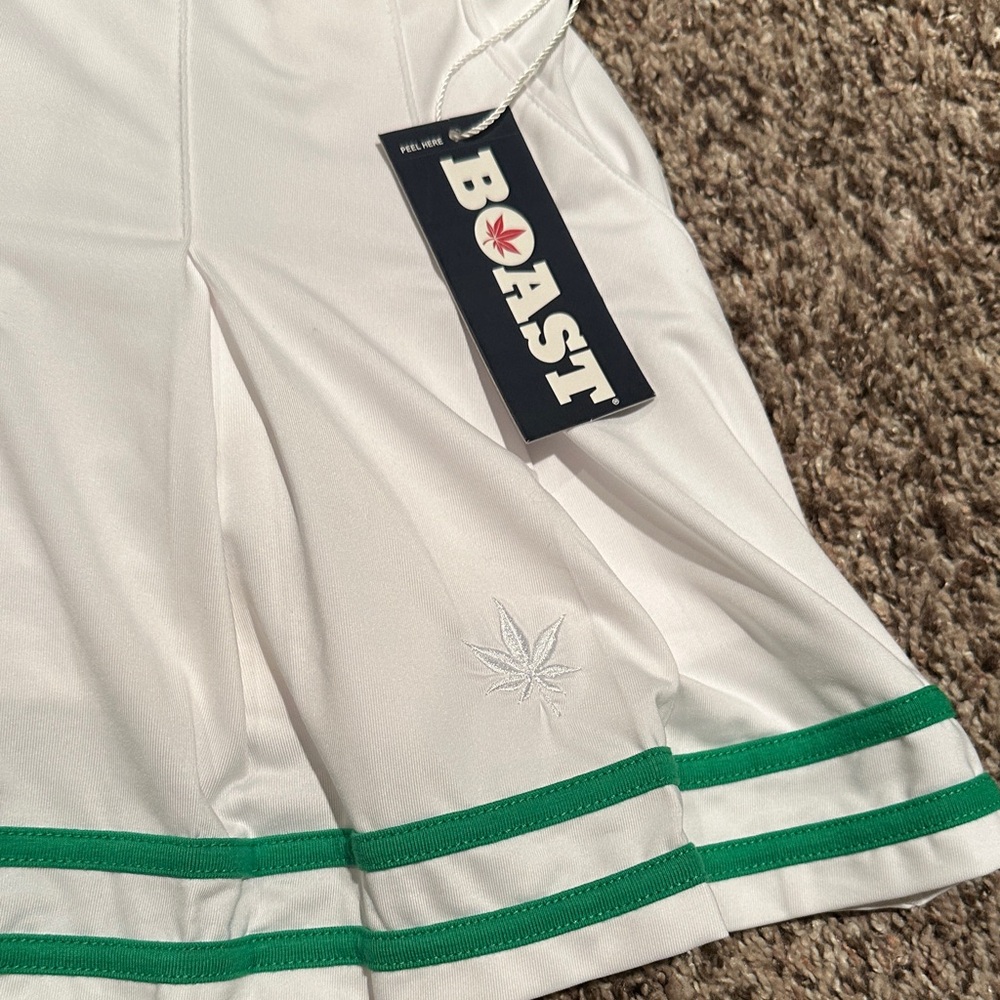 Bolle White & Green Tennis Tank Top and Skirt Set - Picture 3 of 6